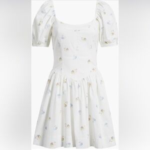 WAYF Fiona Puff Sleeve Mini Dress